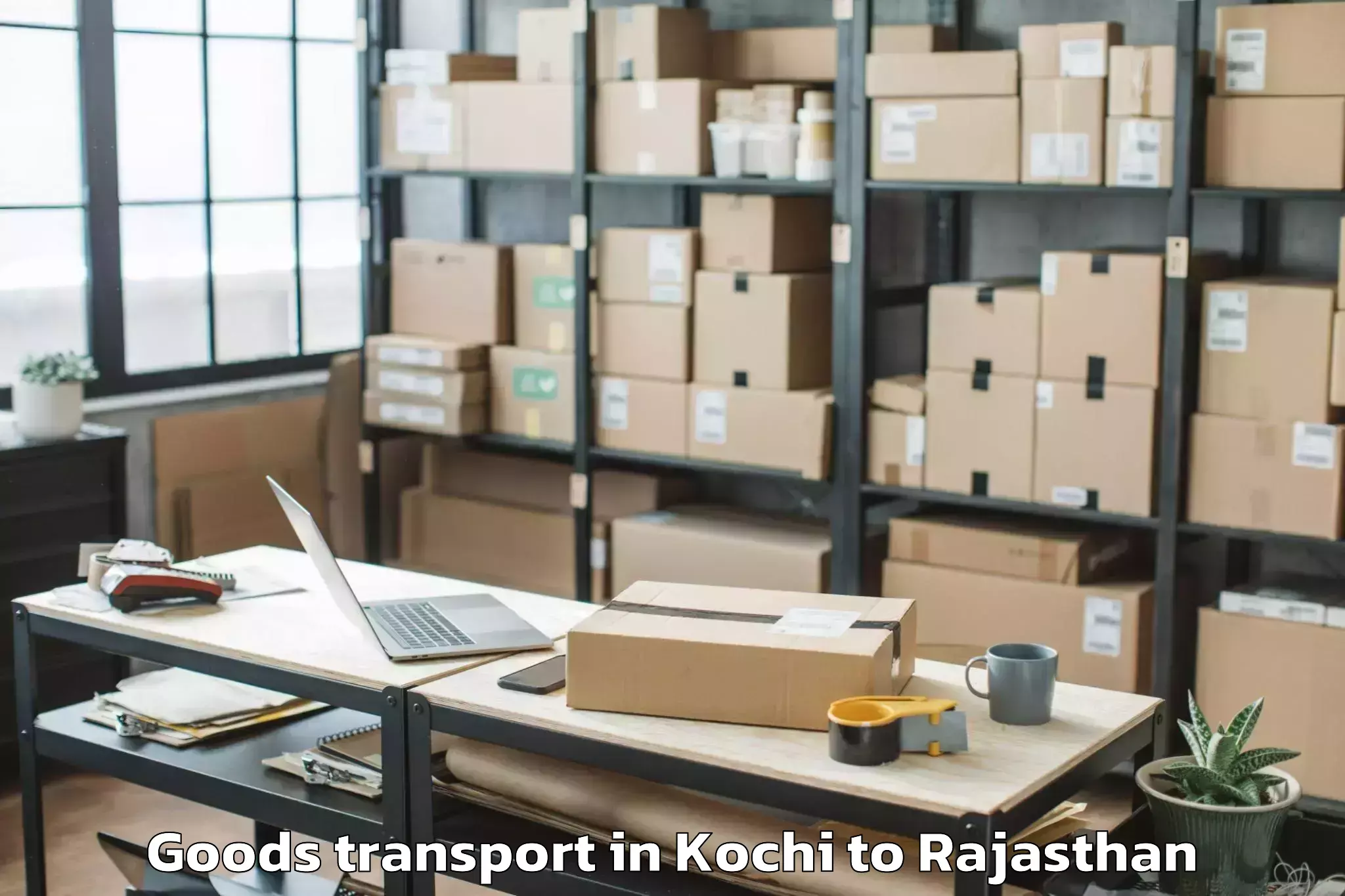 Book Kochi to Rajgarh Rajasthan Goods Transport Online